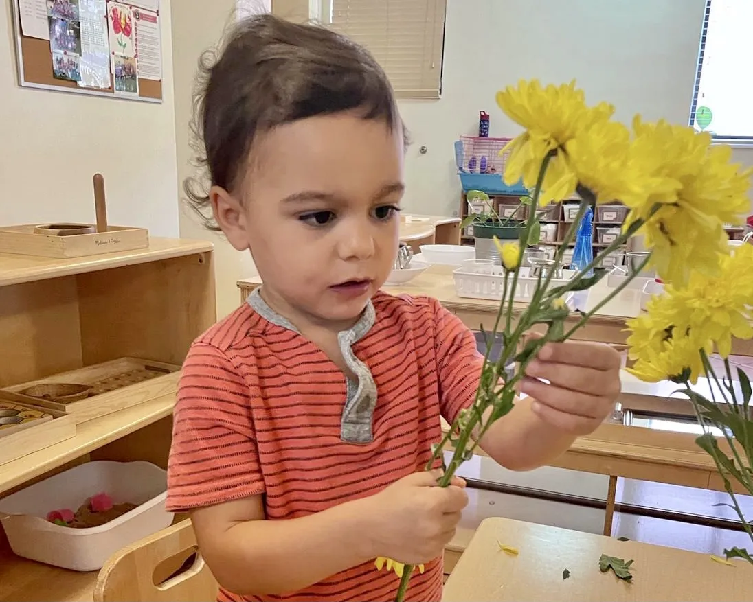 Montessori flower arranging